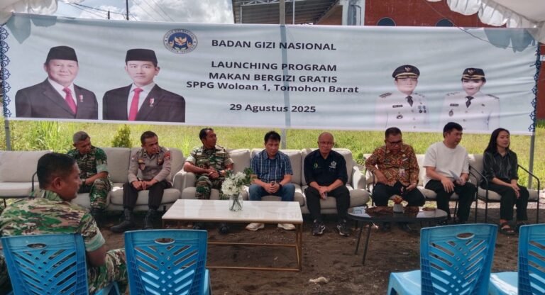 Launching Dapur MBG SPPG Woloan , Pemkot Tomohon Dukung Program MBG Presiden Prabowo Subianto