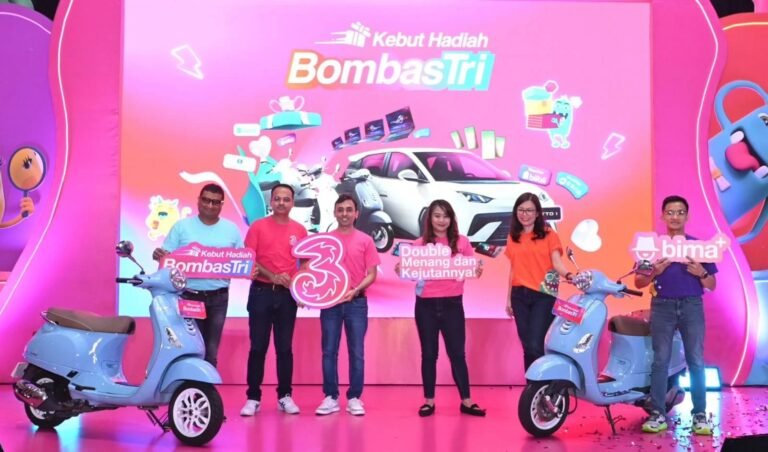 BombasTri Indosat Catat 29 Juta Tiket, Bagikan Hadiah Mobil Listrik hingga Vespa