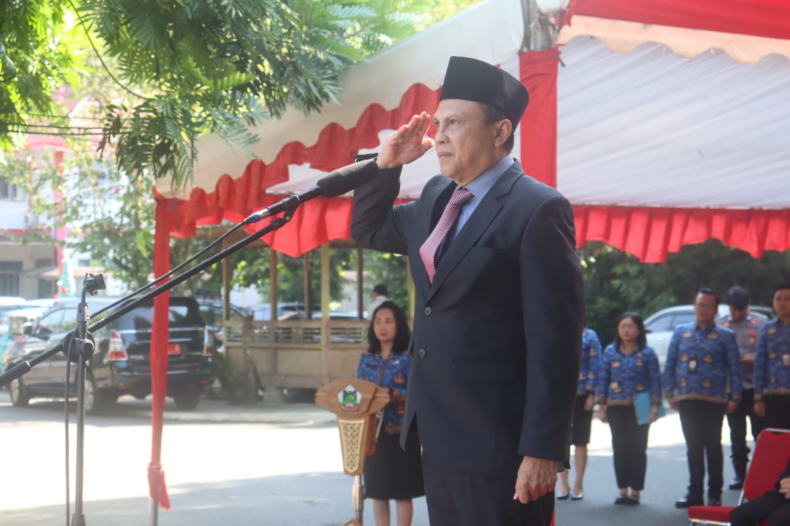 Peringatan Hari Otda Ke 30  Sekkot Edwin Roring Pimpin Upacara di Tomohon