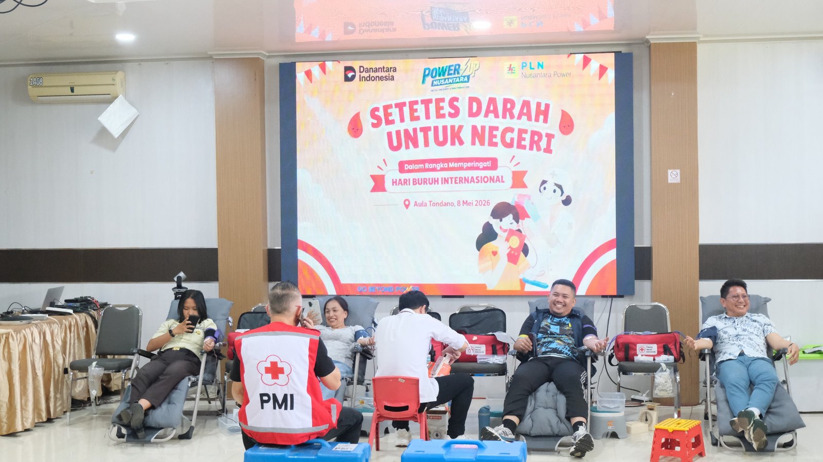 PLN Nusantara Power UP Minahasa Gelar Donor Darah Peringati Hari Buruh, Puluhan Kantong Darah Terkumpul