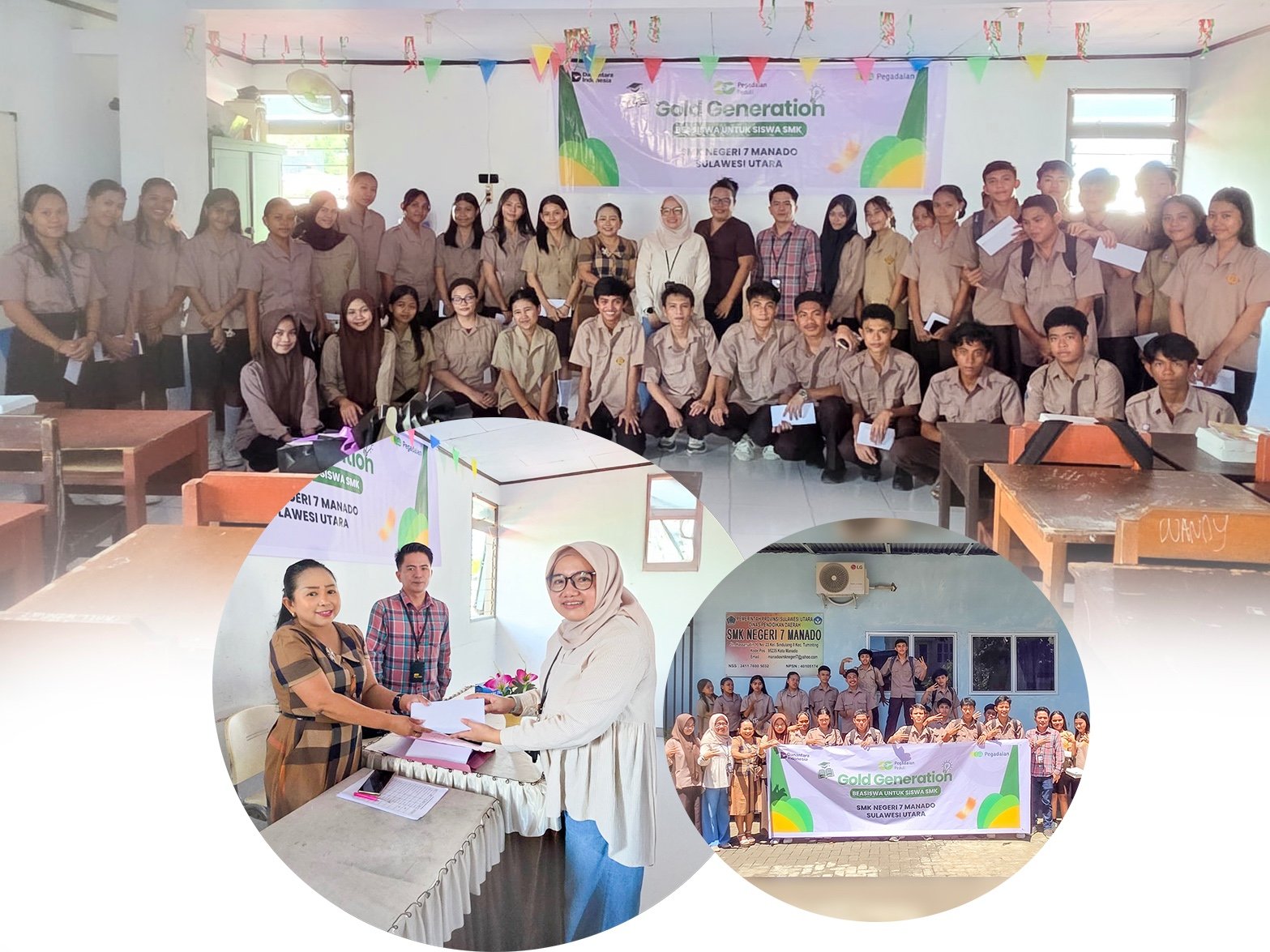 Pegadaian Kanwil V Manado Salurkan Beasiswa Gold Generation untuk 50 Siswa SMK Negeri 7 Manado