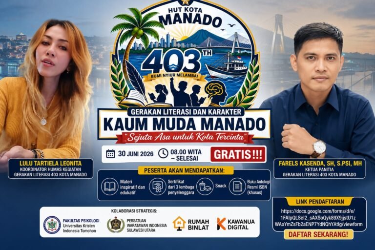 Gerakan Literasi 403 Dibuka, Generasi Muda Manado Disiapkan Hadapi Era Digital