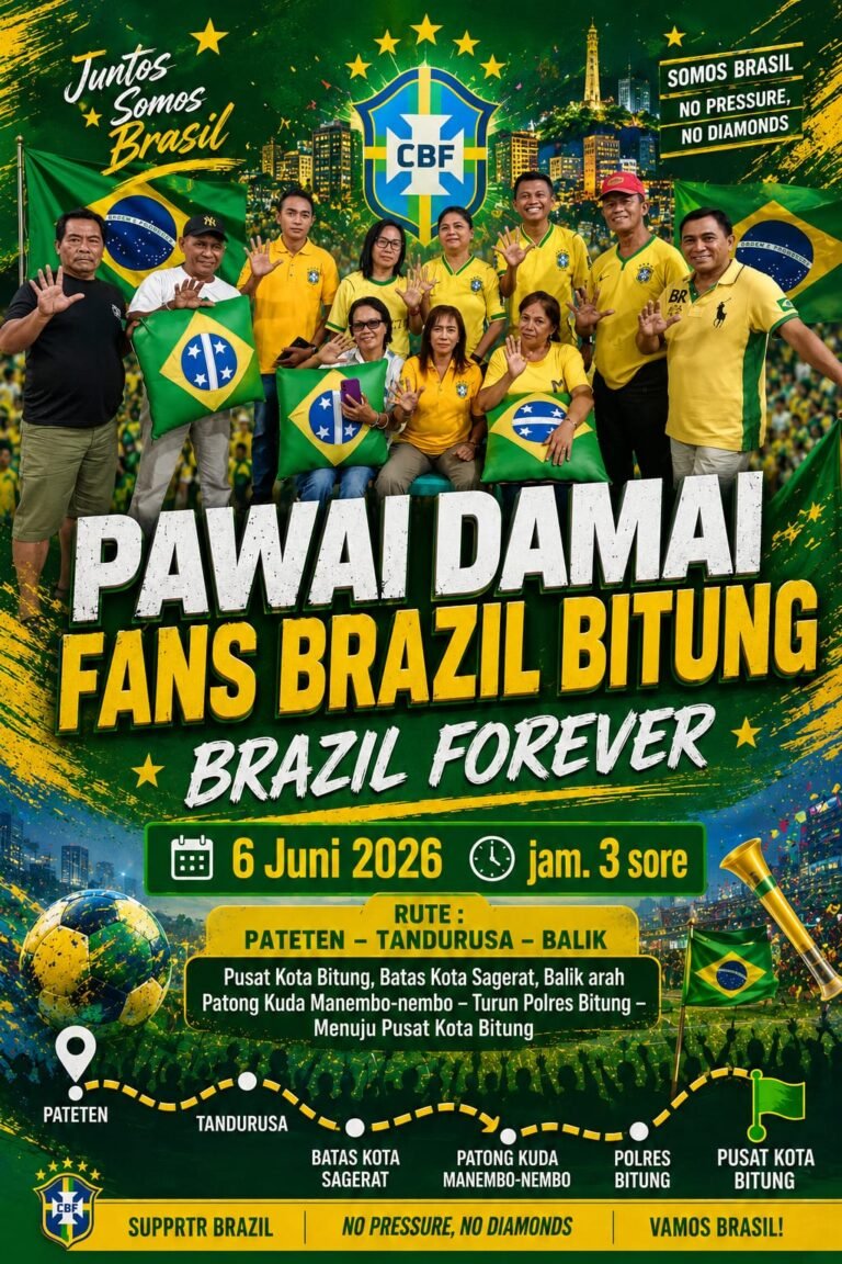 Brasil Mania Bergerak: Fans Brasil Kota Bitung Matangkan Pawai Damai Menuju Piala Dunia 2026