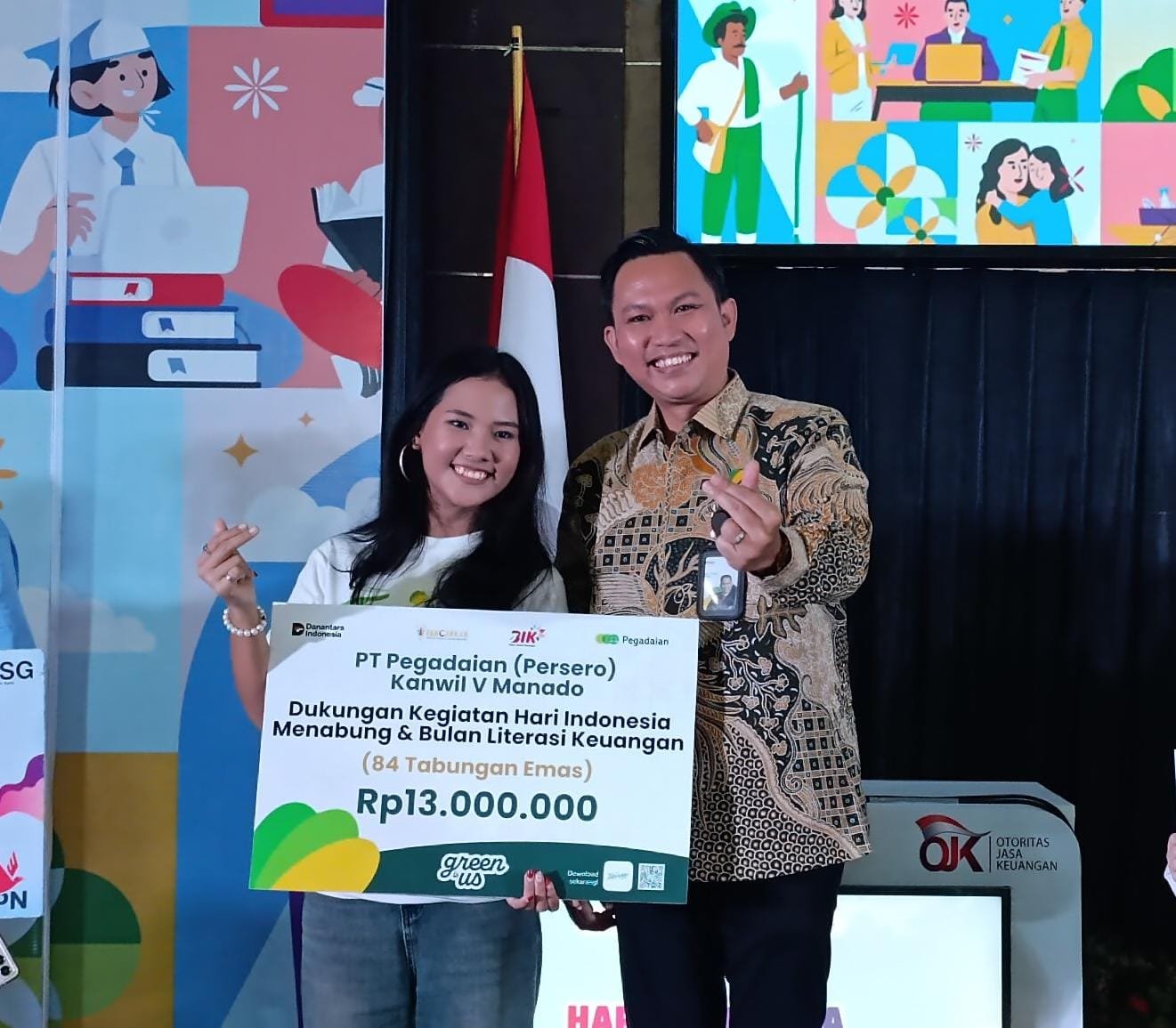 Hari Indonesia Menabung, 75 Mahasiswa Unsrat Dapat Tabungan Emas Pegadaian