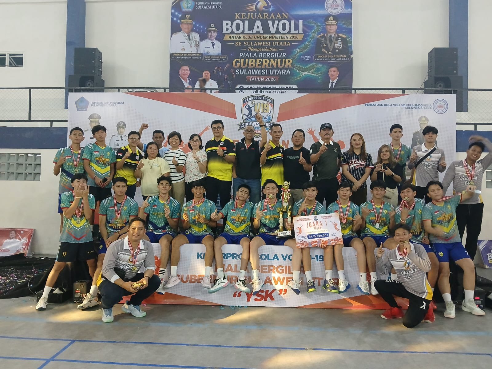BJE Sulut Juara Piala Gubernur U-19  di Tengah Badai Cedera